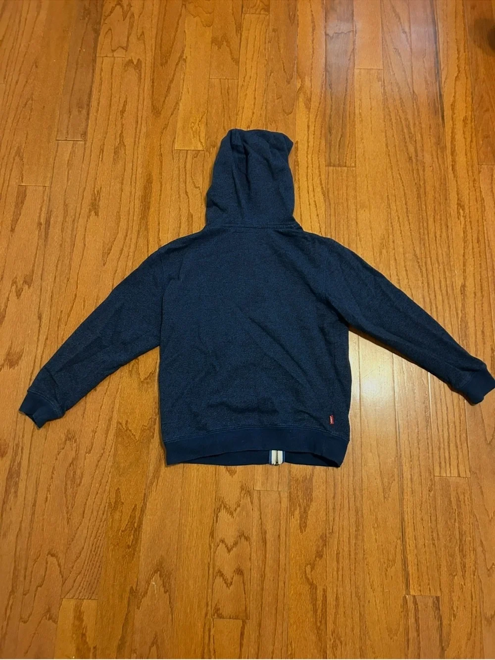 Vans Boys Navy Zip Up Hoodie Sweatshirt Size Medium